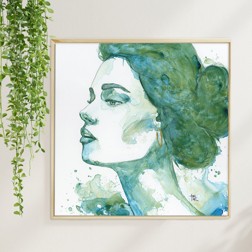 Original Watercolor Portrait by Tara Rochelle.