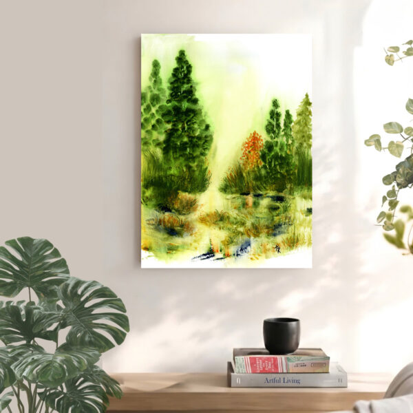 Art Print-Dreamwalk - Canvas Print (Framed-Maple), 16"x20"