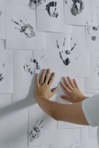 Artist preparing a lesson for watercolor newsletter on the importance of mindful creativity.